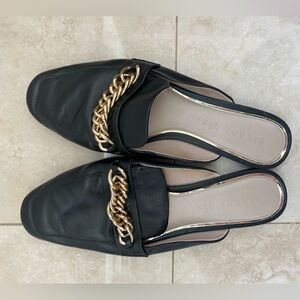Gianni Bini black and gold loafers. Size 10